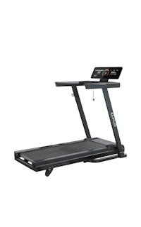 a tread machine with a monitor on it