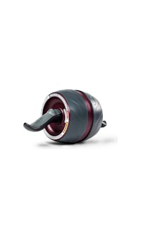 a red and black vacuum cleaner on a white surface